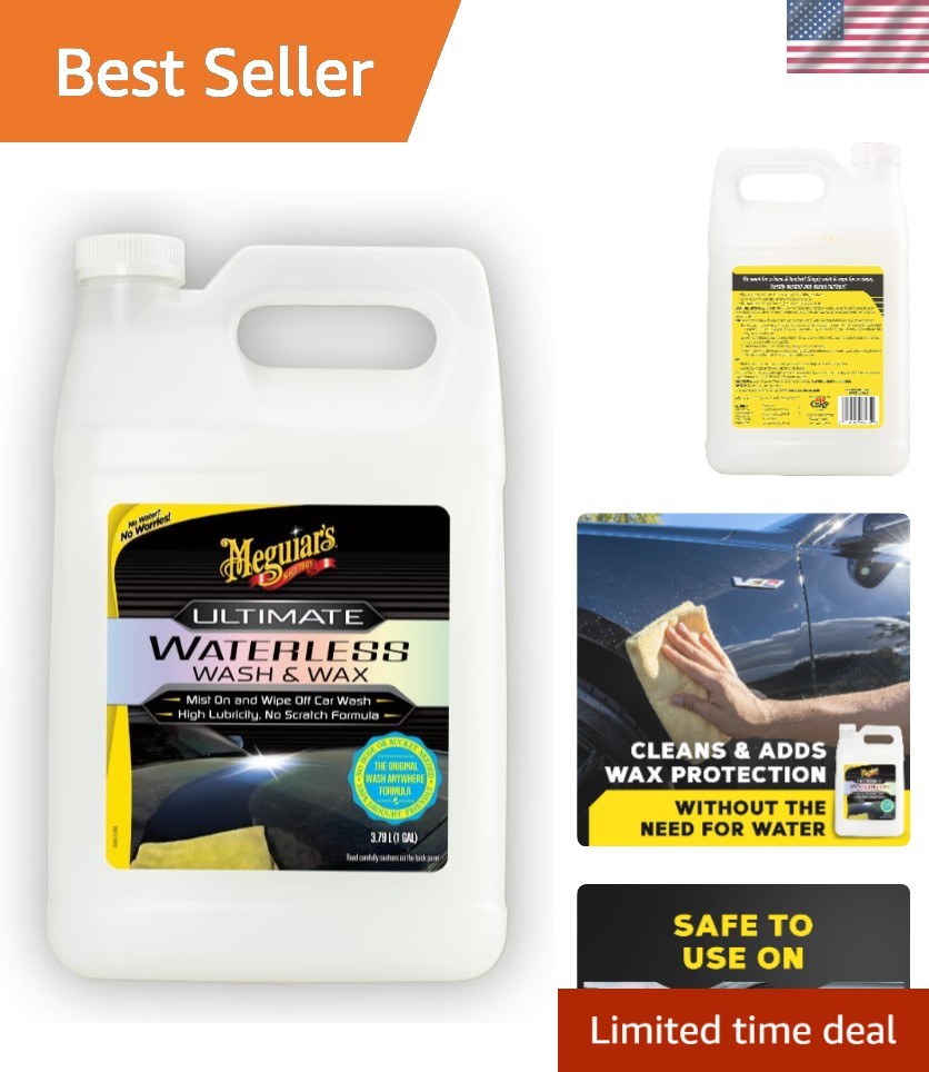 1 Gallon Ultimate Waterless Wash & Wax – Spot-Free Shine & No Equipment Needed