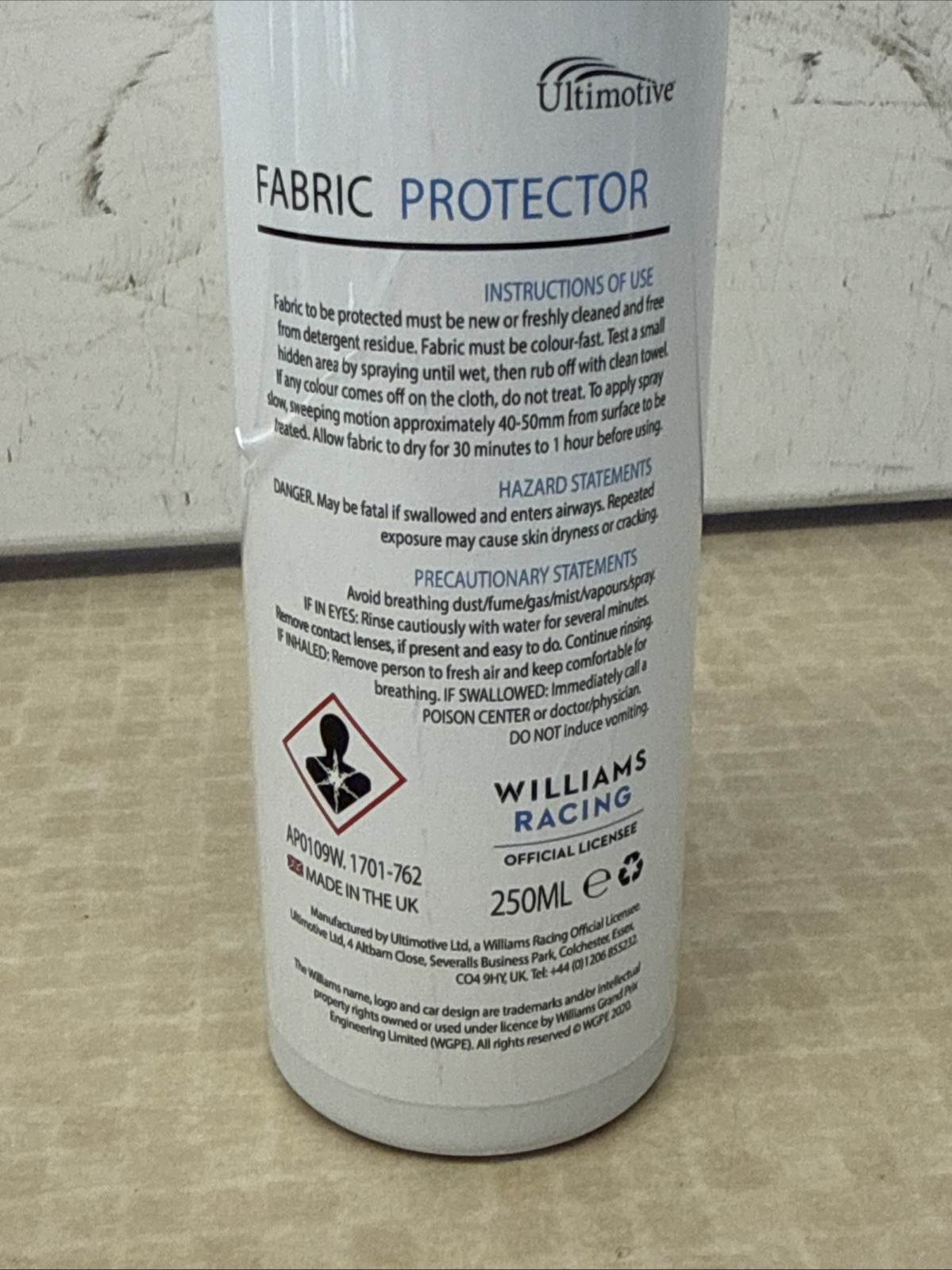 Ultimotive Williams Racing Fabric Cleaner