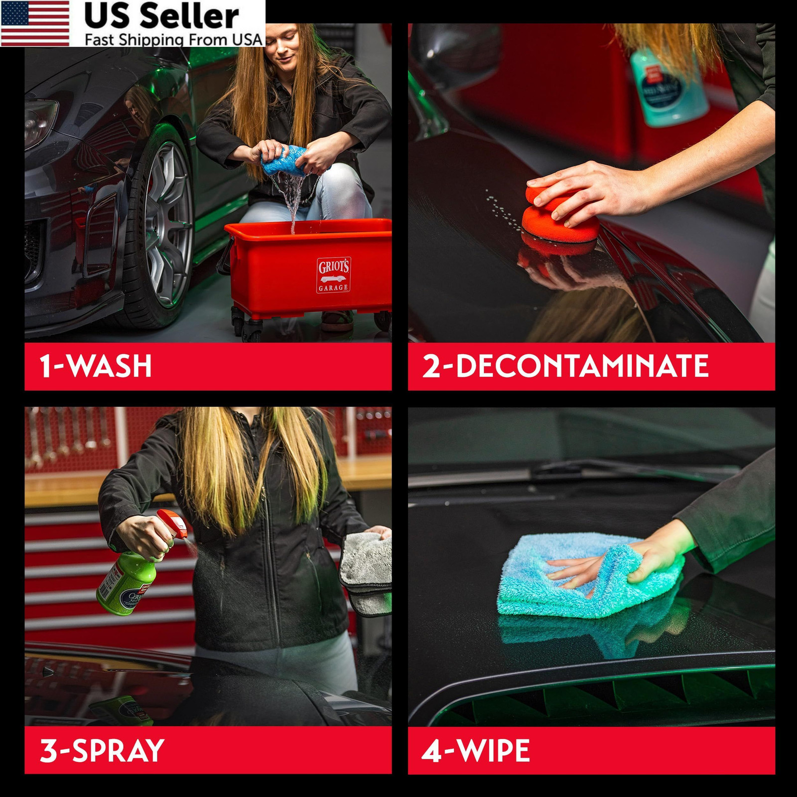 Griots Garage Ceramic 3-in-1 Wax SiO2 Spray 22 oz Car Protection 10978