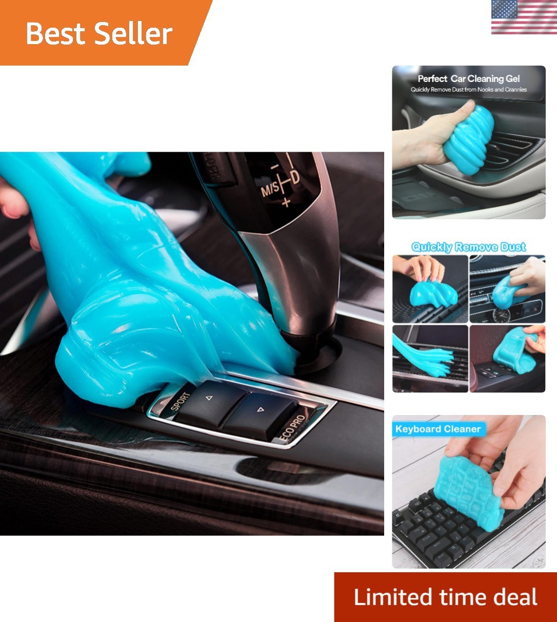 Reusable Eco-Car Cleaning Gel with Lavender Scent – Perfect for Detail Lovers