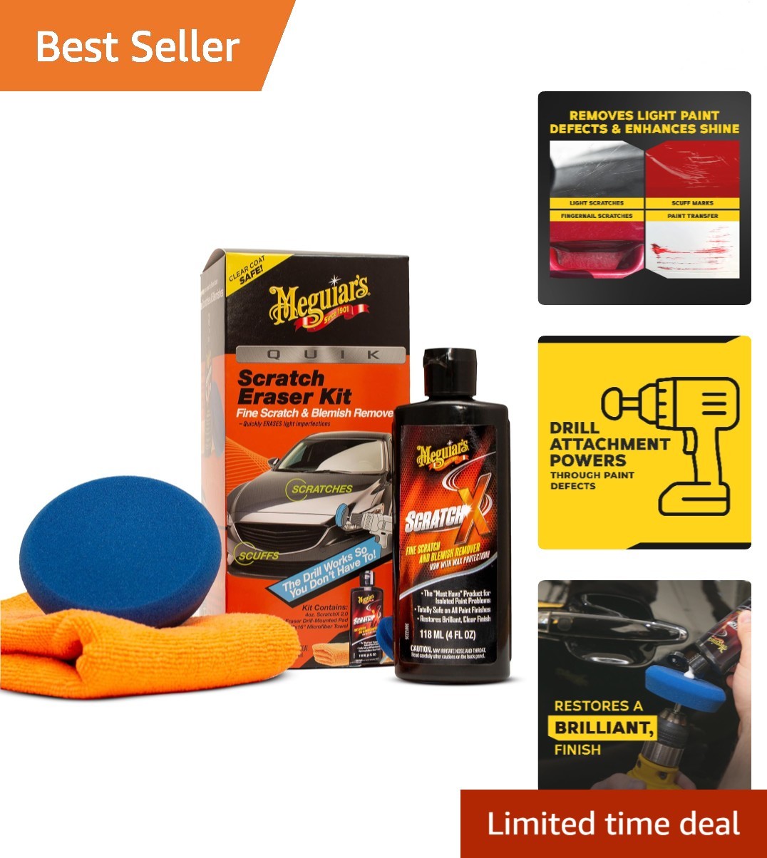 Quik Scratch Remover Kit with ScratchX – Effortless Car Maintenance Made Easy