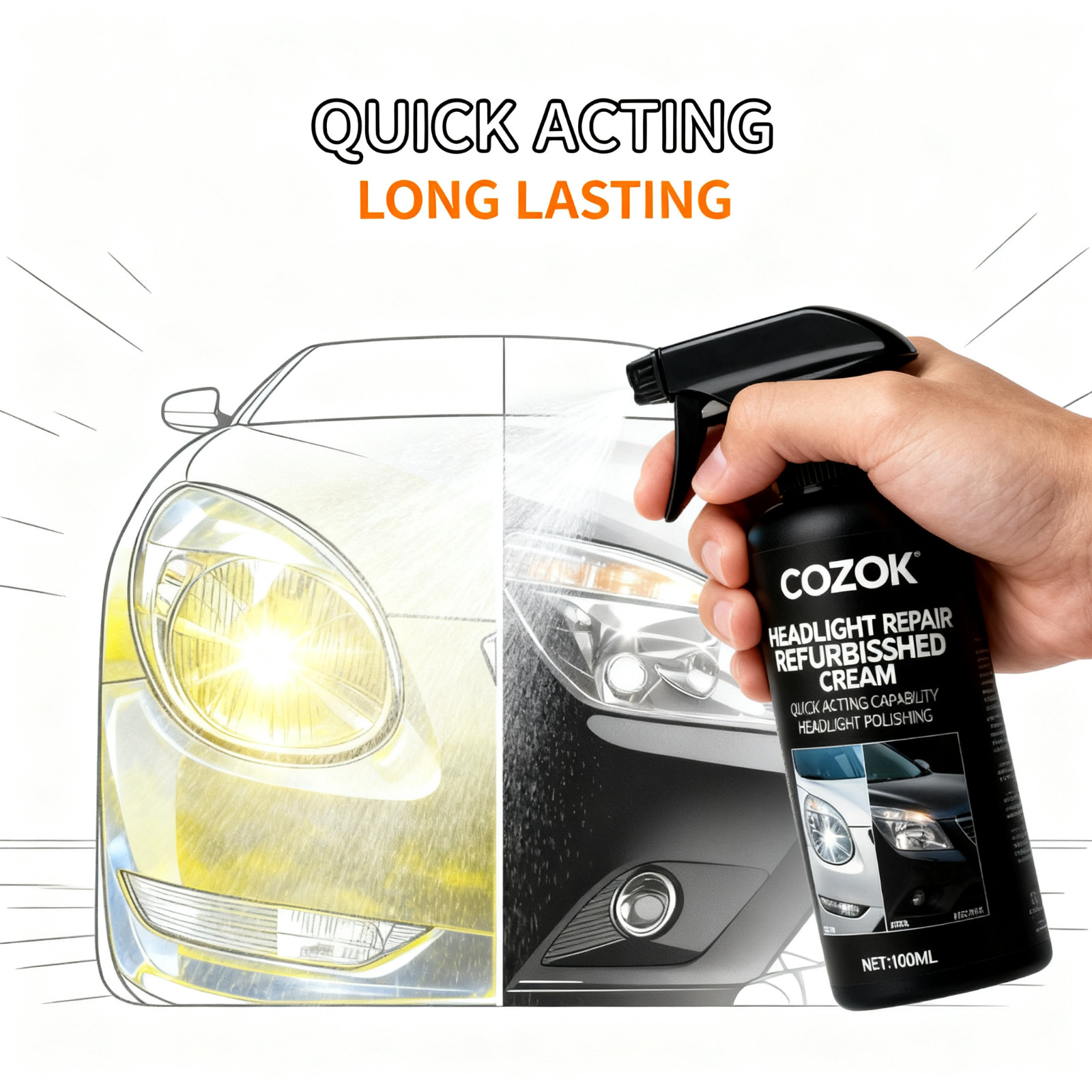 COZOK Fleet Headlight Restorer – Bulk Value Cream for Commercial Vehicles