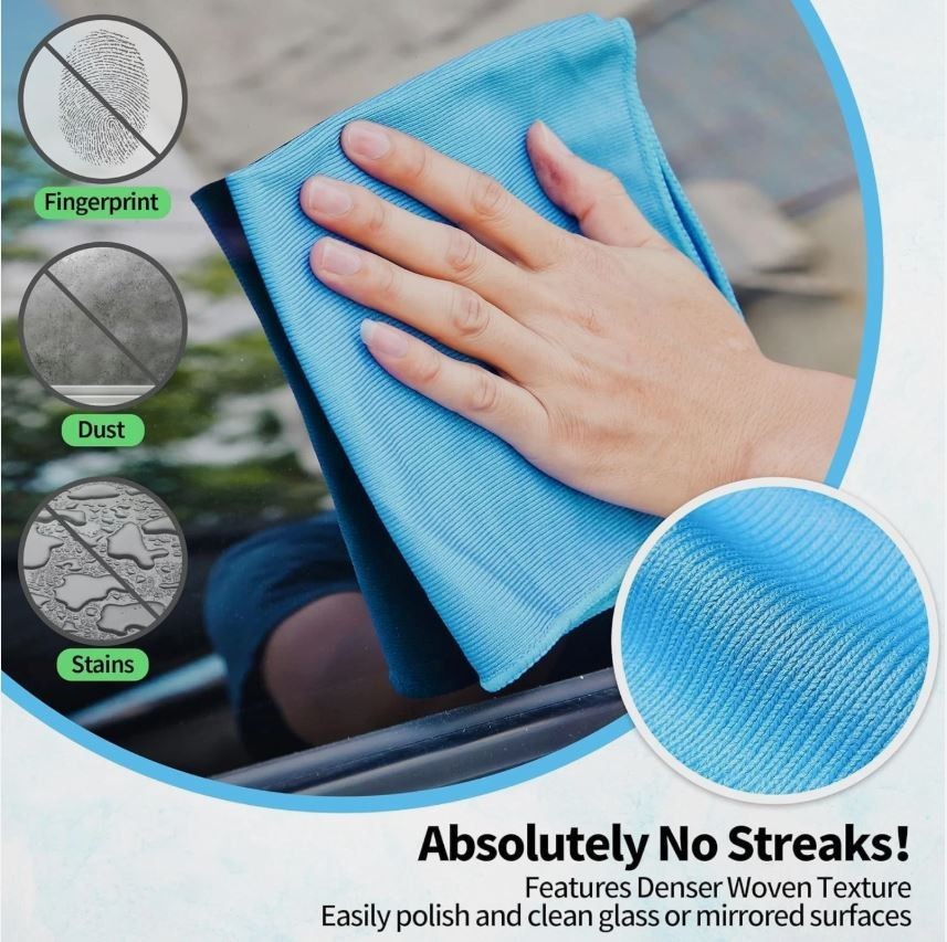 6Pack Car care Microfiber Detailing For Quattro Wash Mitt dry Towel Cleaning