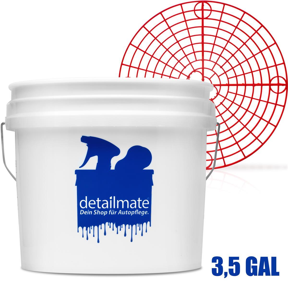 Wash Bucket Car Care GritGuard 3.5 Gal Detailmate Logo Grit Bucket Insert Red