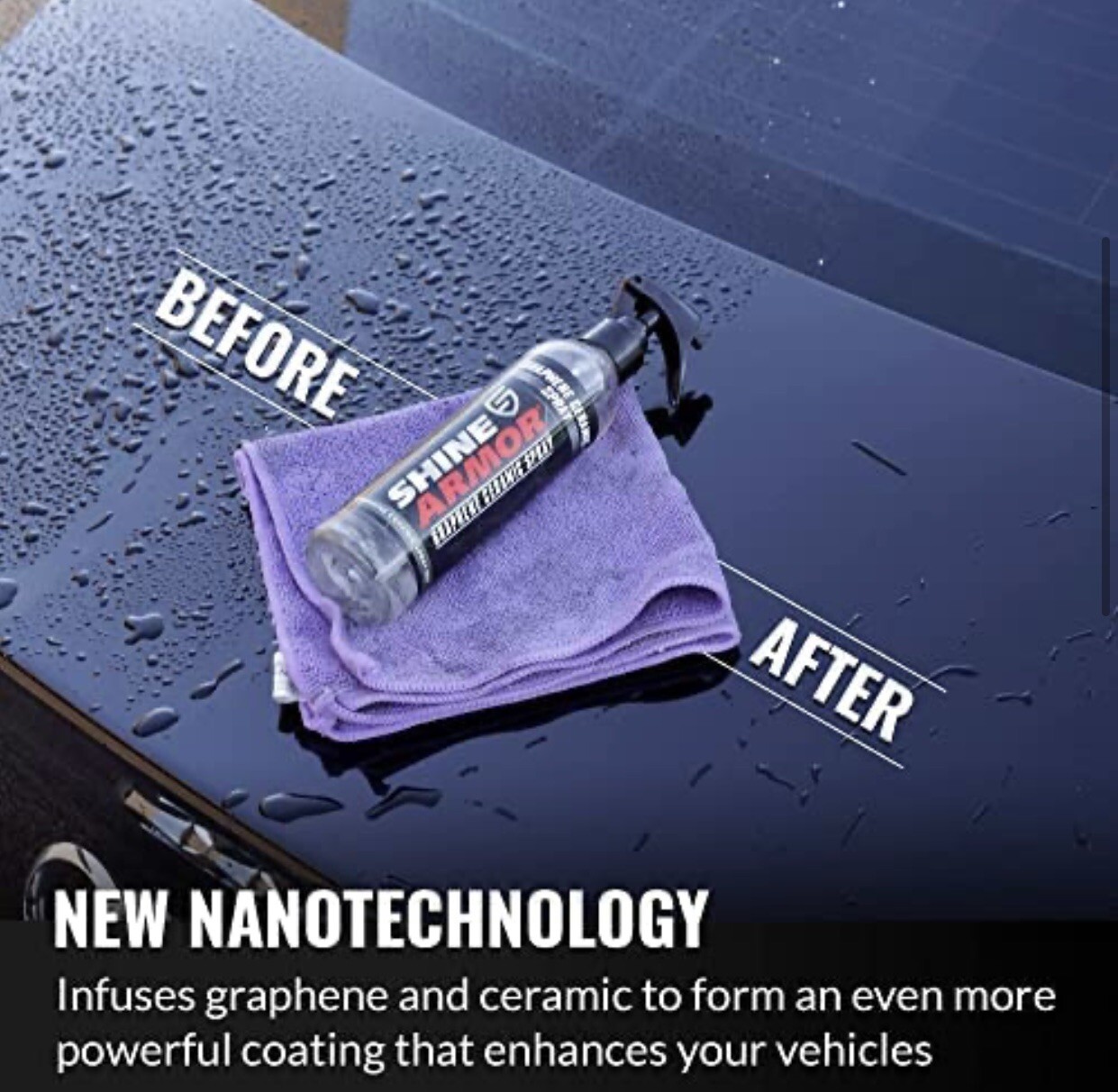 Shine Armor Graphene Ceramic Coating Spray Highly Concentrated Paint Protection