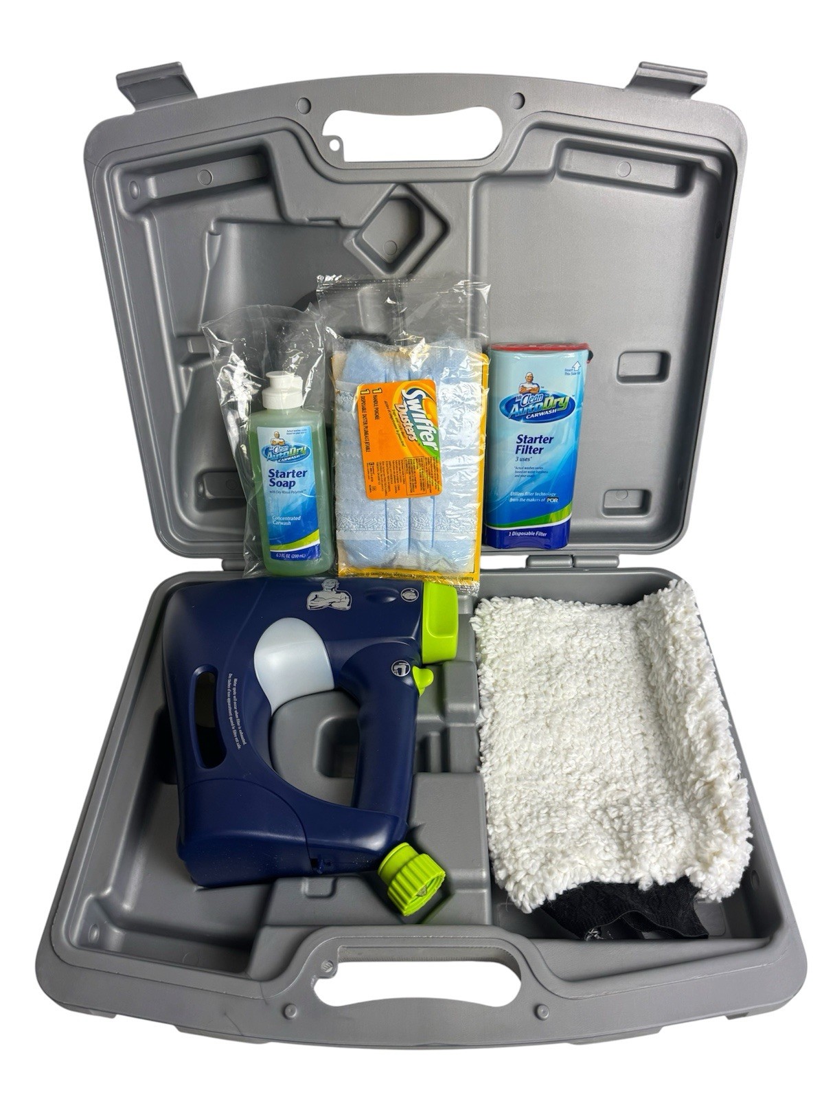 Mr Clean Auto Dry Car Wash Set With Lockable Case Brand New Unopened Unused Mint
