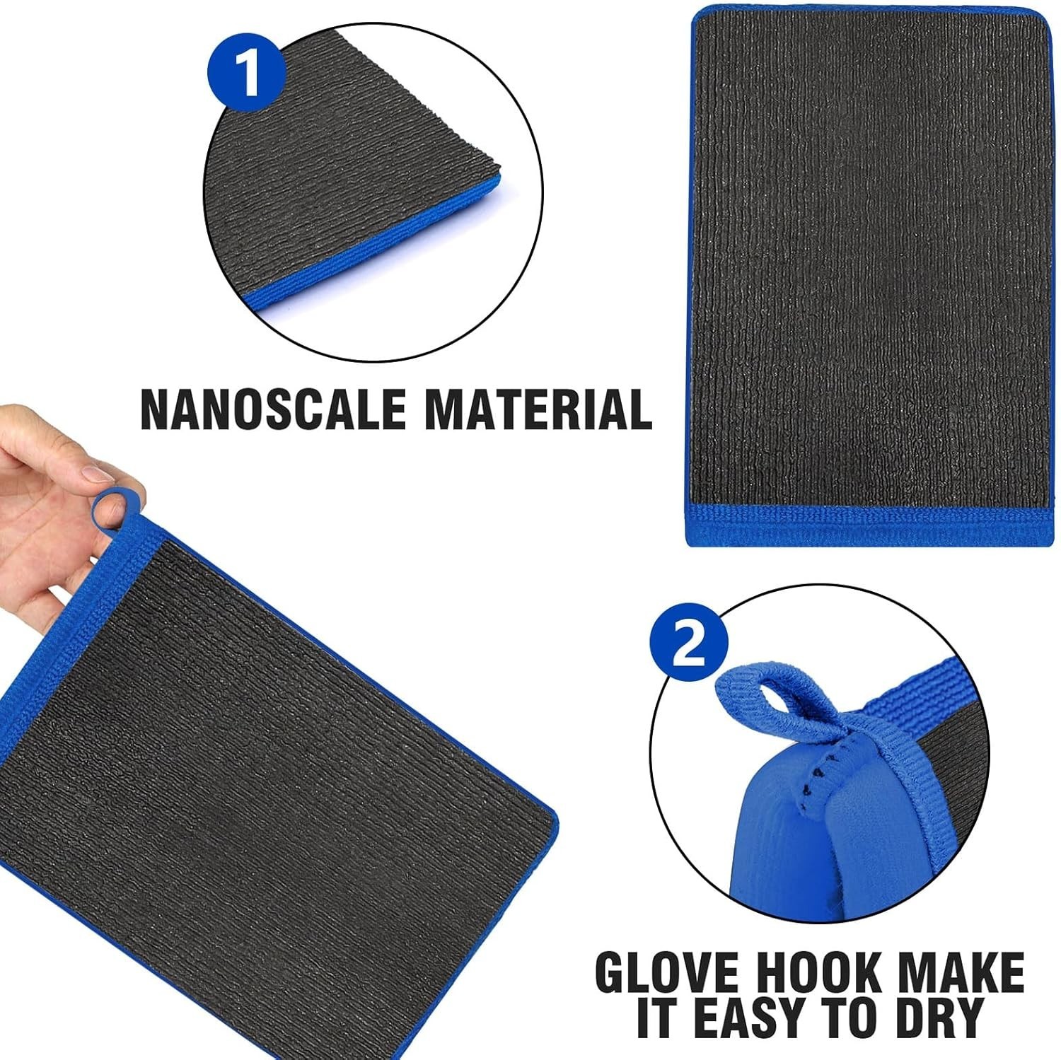 2 Pack Scratch-Free Clay Mitt Bundle – Medium Grade Microfiber Car Cleaning