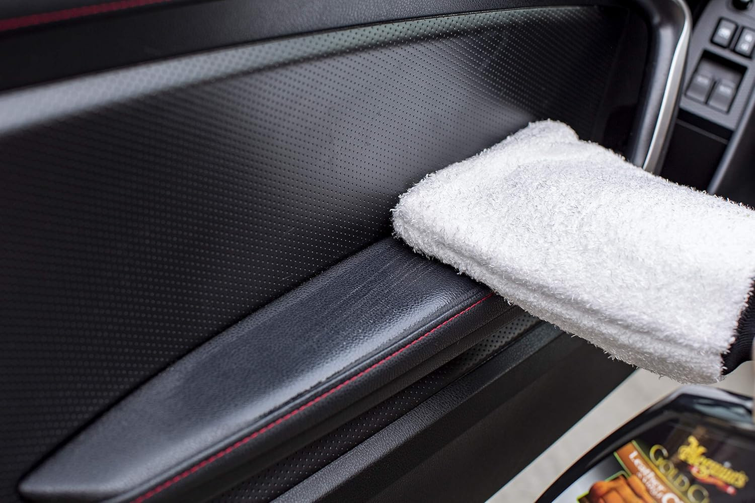 Meguiars Microfiber Wash Mitt for Car Super Absorbent Lint-Free Washcloth 1-Pack