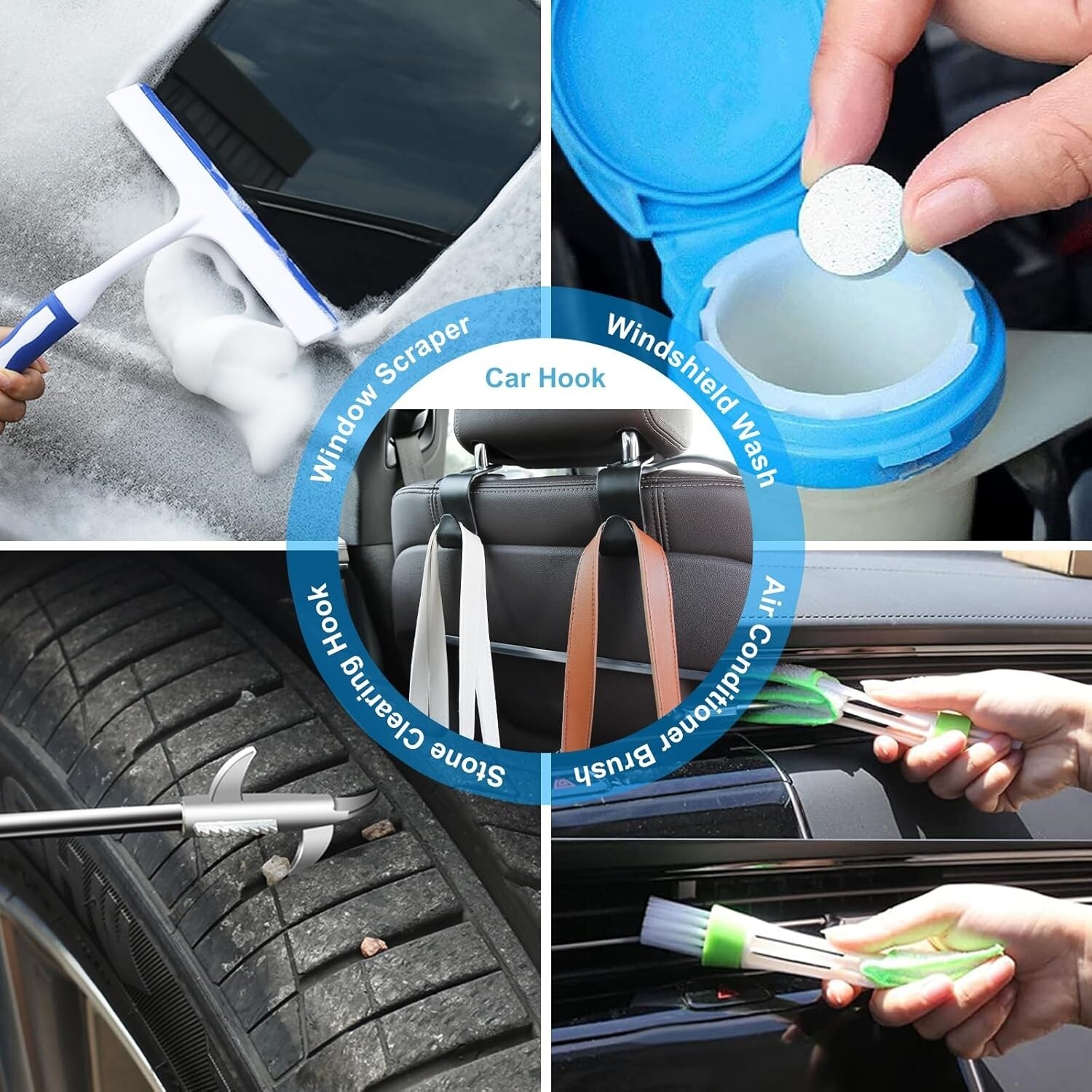 Kit De Limpieza Microfibra 40 Pcs Para Carros Interior y Exterior Con Aspiradora