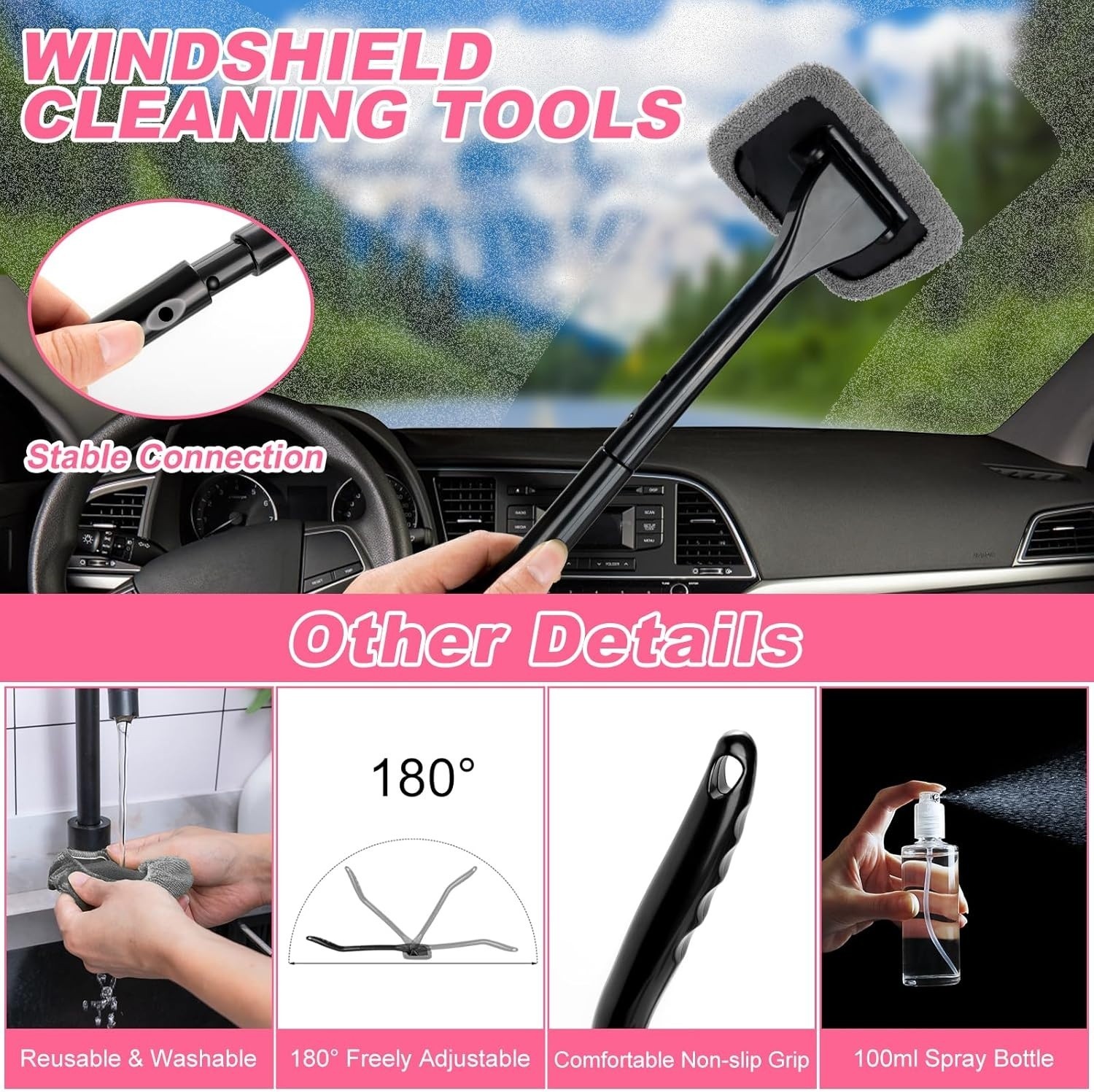 Car Cleaning Wash Kit Interior Detailing Cleaner Kit W/High Power Handheld,41Pcs