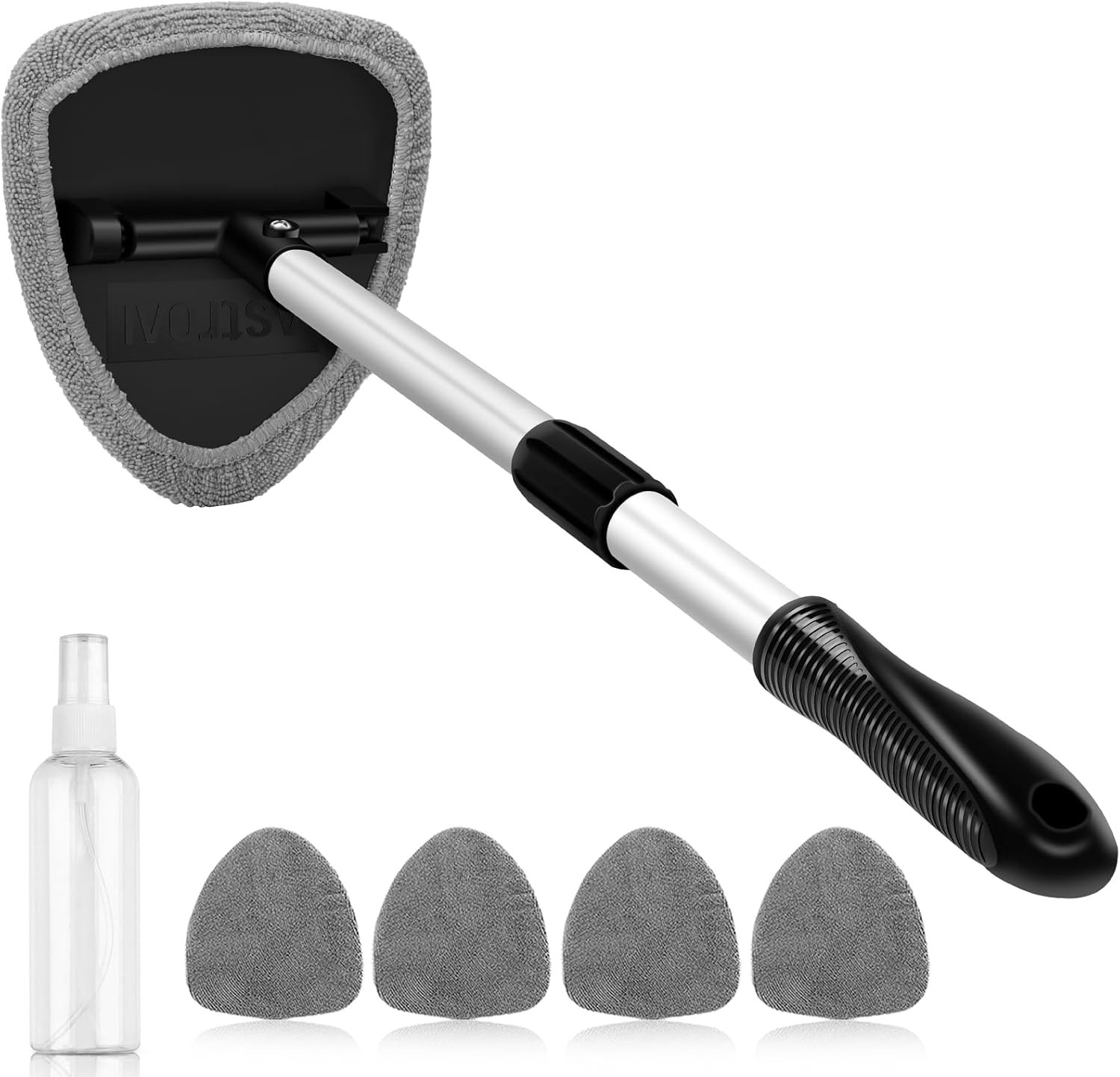 21 Inch Car Interior Detailing Kit Microfiber Pads Extendable Handle Glass Cl…