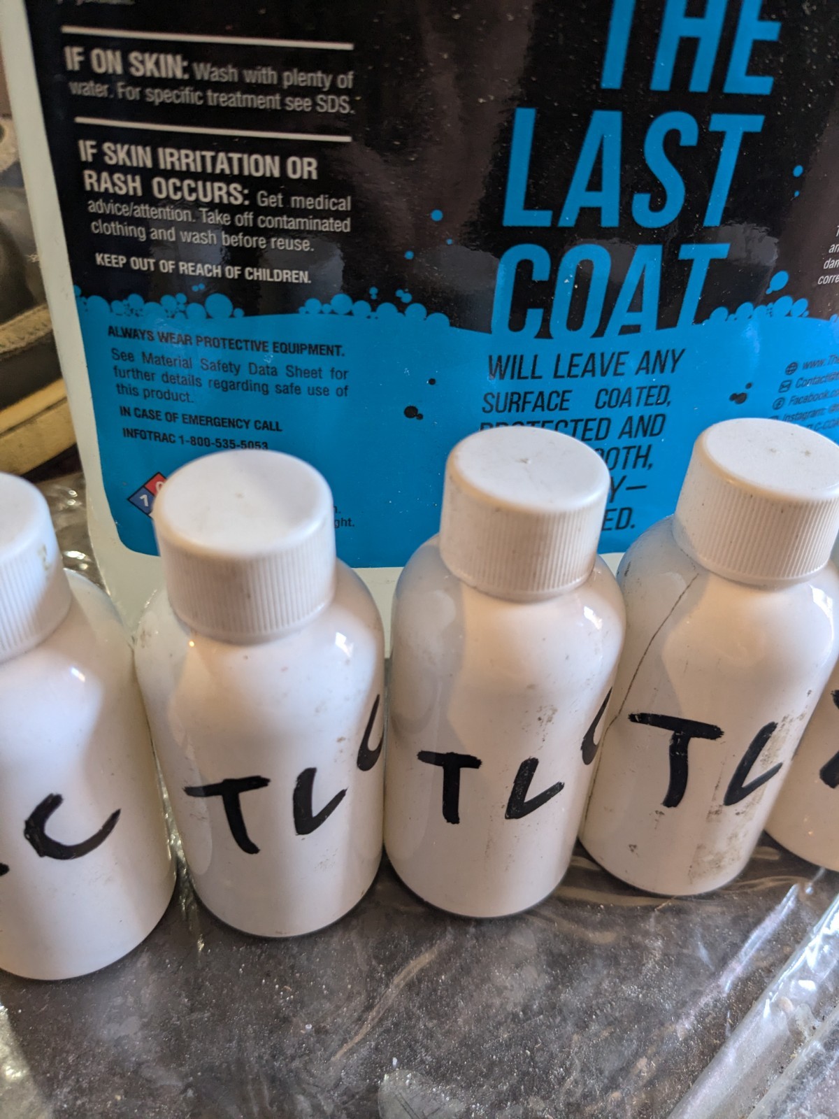 2 OZ THE LAST COAT TLC2 CERAMIC COATING POURED FROM GALLON TLC-2 SAMPLE REFILL