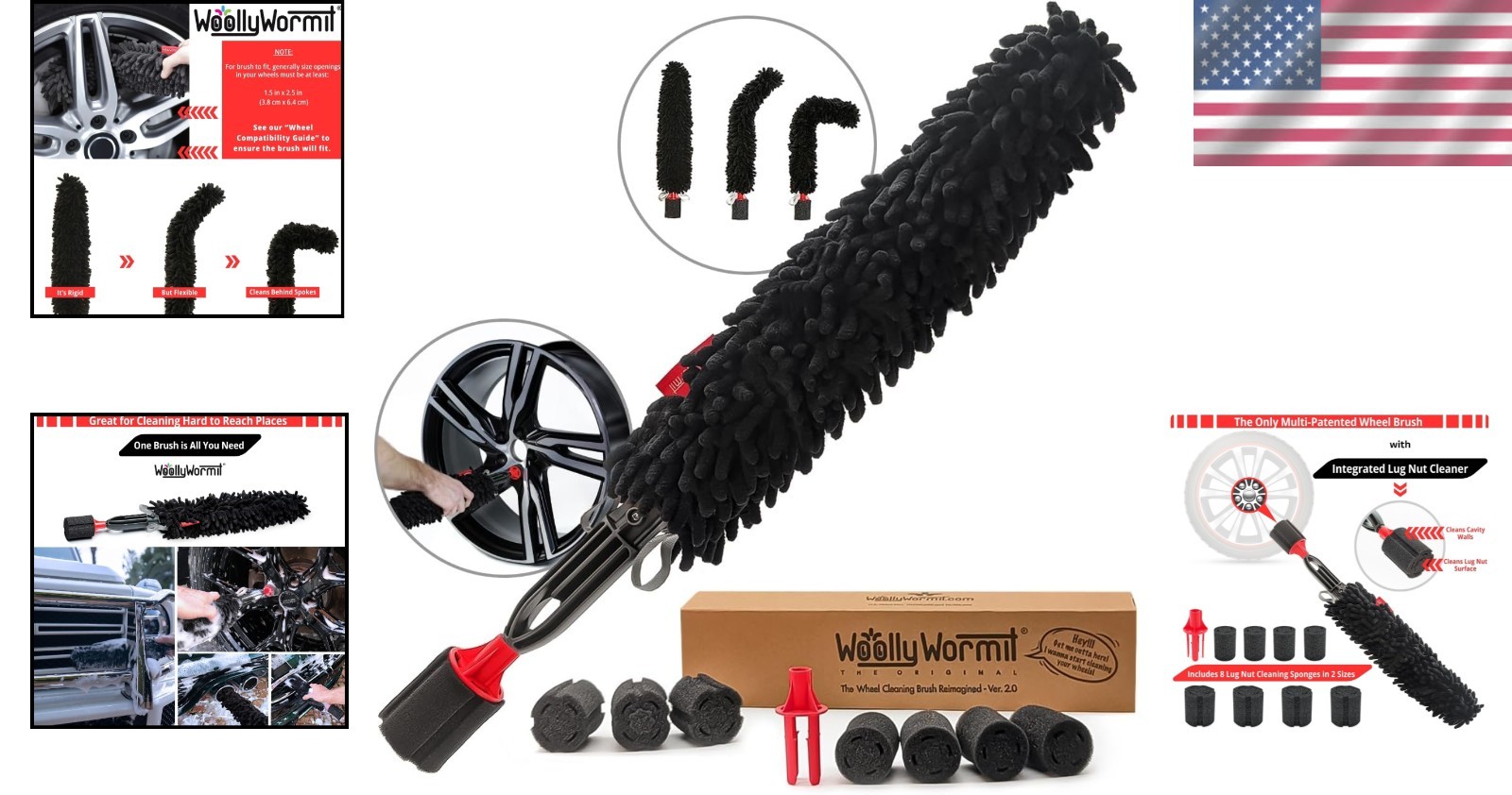 Wheel Detailing Kit with Lug Nut Cleaner