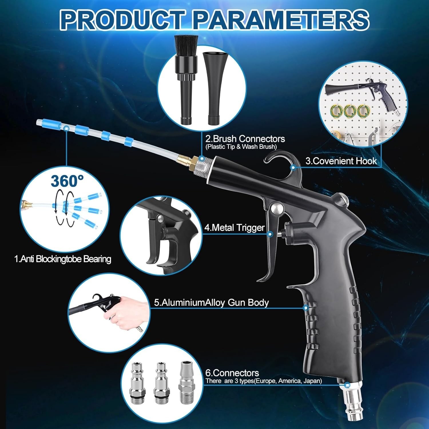 Multifunctional Car Air Blow Gun – High Pressure Cleaning for Ultimate Detailing