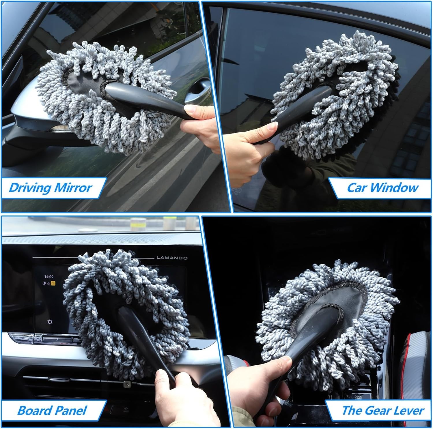 All-in-One 6 Pack Car Detailing Set: Fast Cleaning Brushes & Gel for Perfection