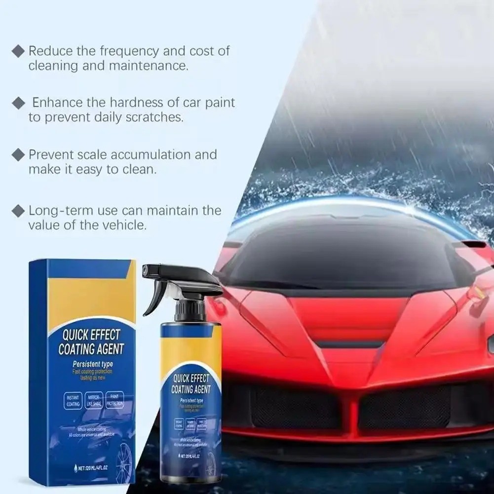 Car Coating Spray,Car Quick Coating Agent Quickly Coat Car Wax, 3 Set x 120ml
