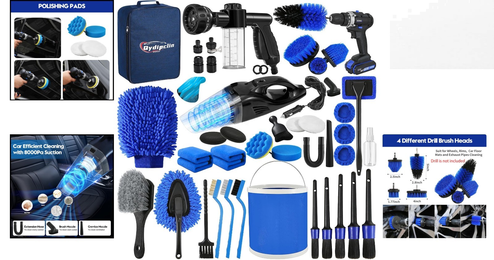 45-Piece Professional Car Detailing Kit: Complete Cleaning Set for All Vehicles