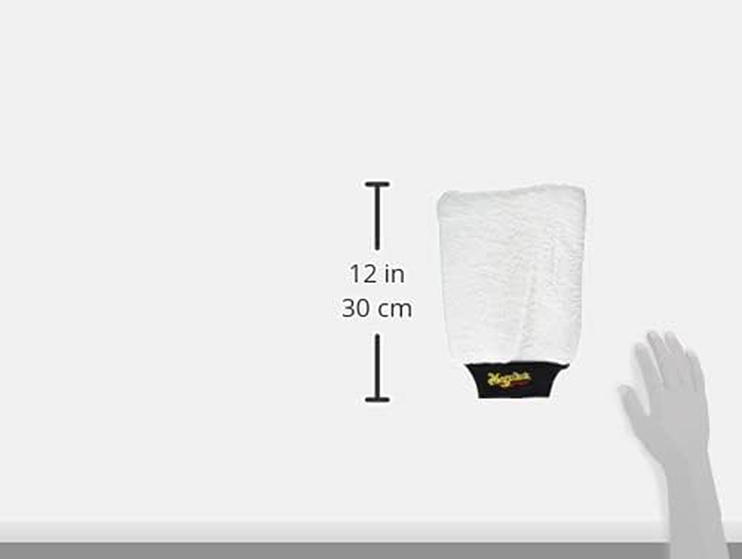 Meguiars Microfiber Wash Mitt for Car Super Absorbent Lint-Free Washcloth 1-Pack