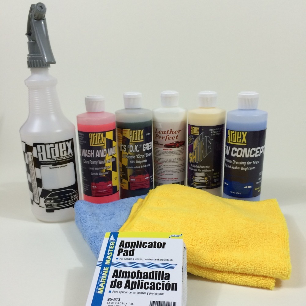 Ardex Professional Car Detailing Kit with Leather Cleaner Conditioner 16 oz DIY