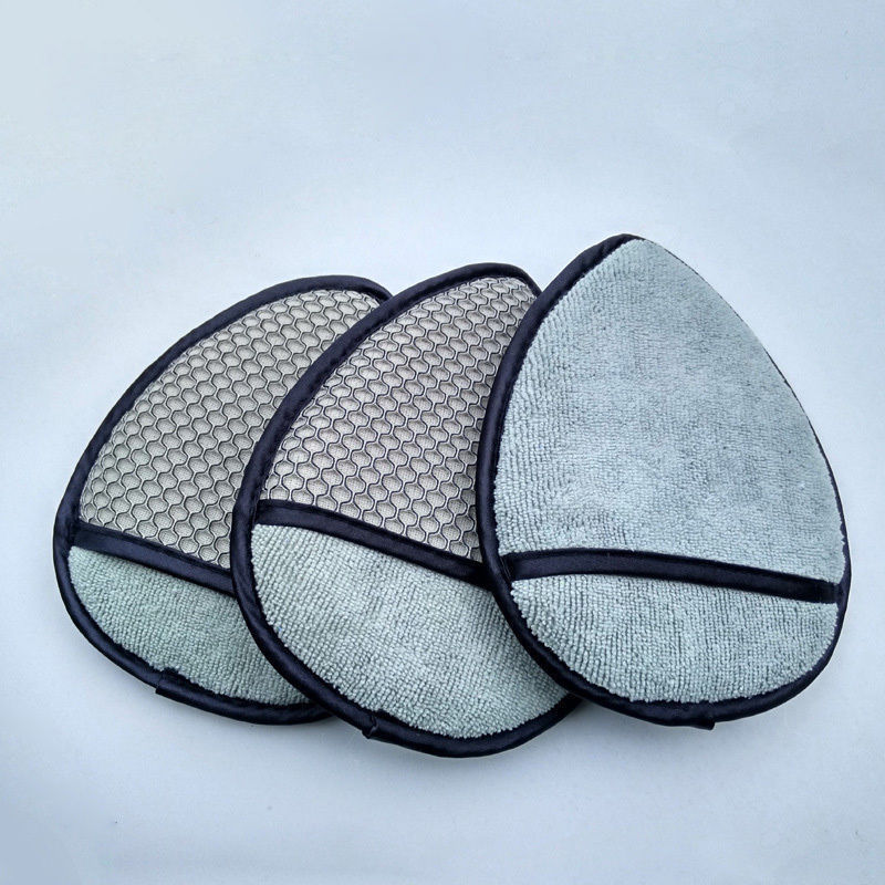 3 Pack Car Cleaning Detailing Microfiber Foam Sponge Polish Wax Applicator Pad