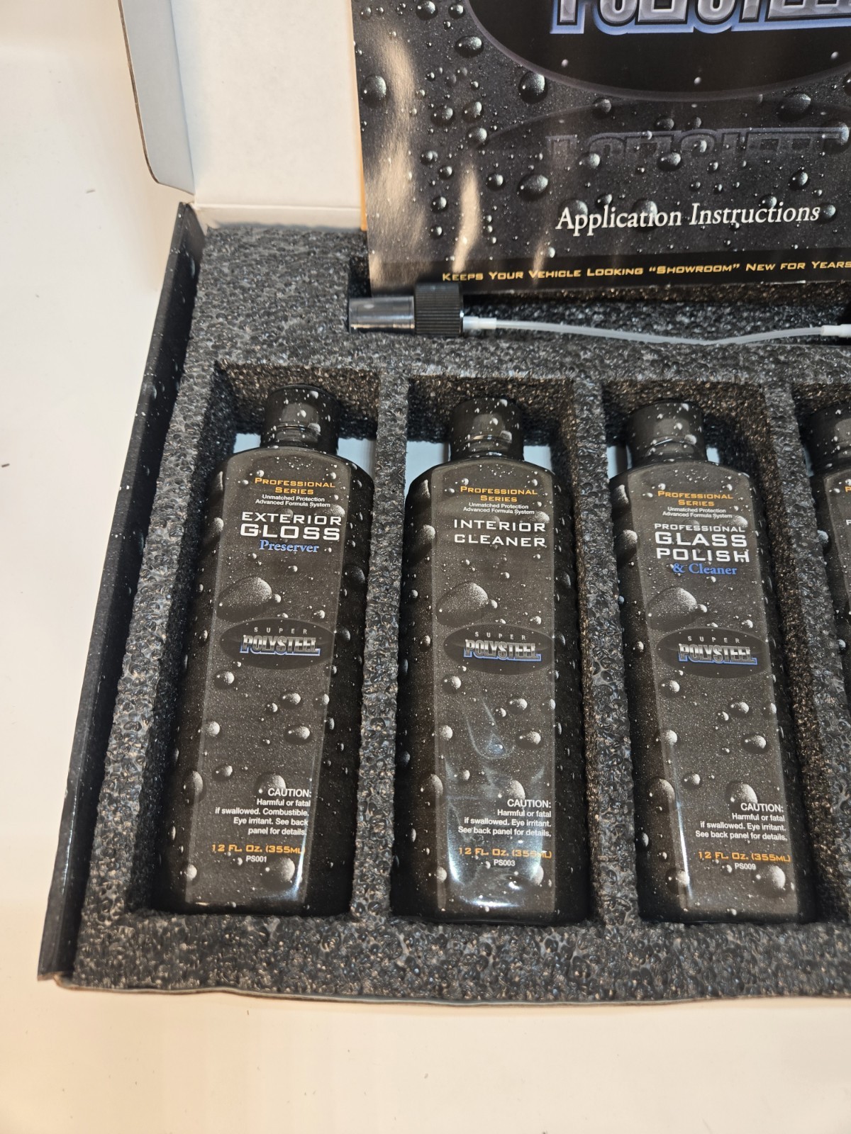 SUPER POLYSTEEL Professional Series Vehicle Maintenance and Care Products Unused