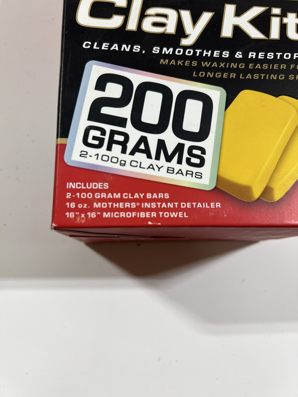 Mothers California Gold ValuePack 2-100 Grams Clay Bars,16oz Detailer,Mic.Towel