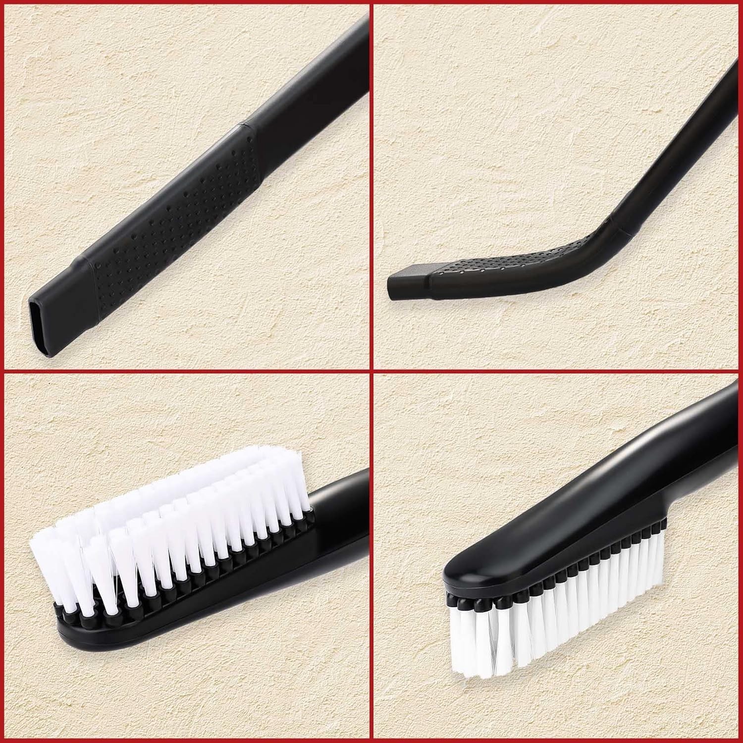 2-Piece Car Cleaning Kit with Flexible Crevice Tool & Soft Auto Brush