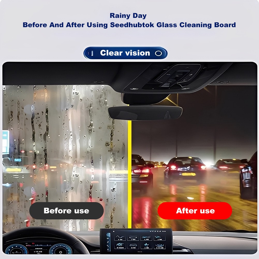 Automotive Oil Film Cleaning Brush Car Windshield Cleaner Tool Clear Vision