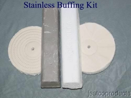 Stainless Buffing kit Aluminum Mag Wheel Brass polish with 6″ buffing wheels