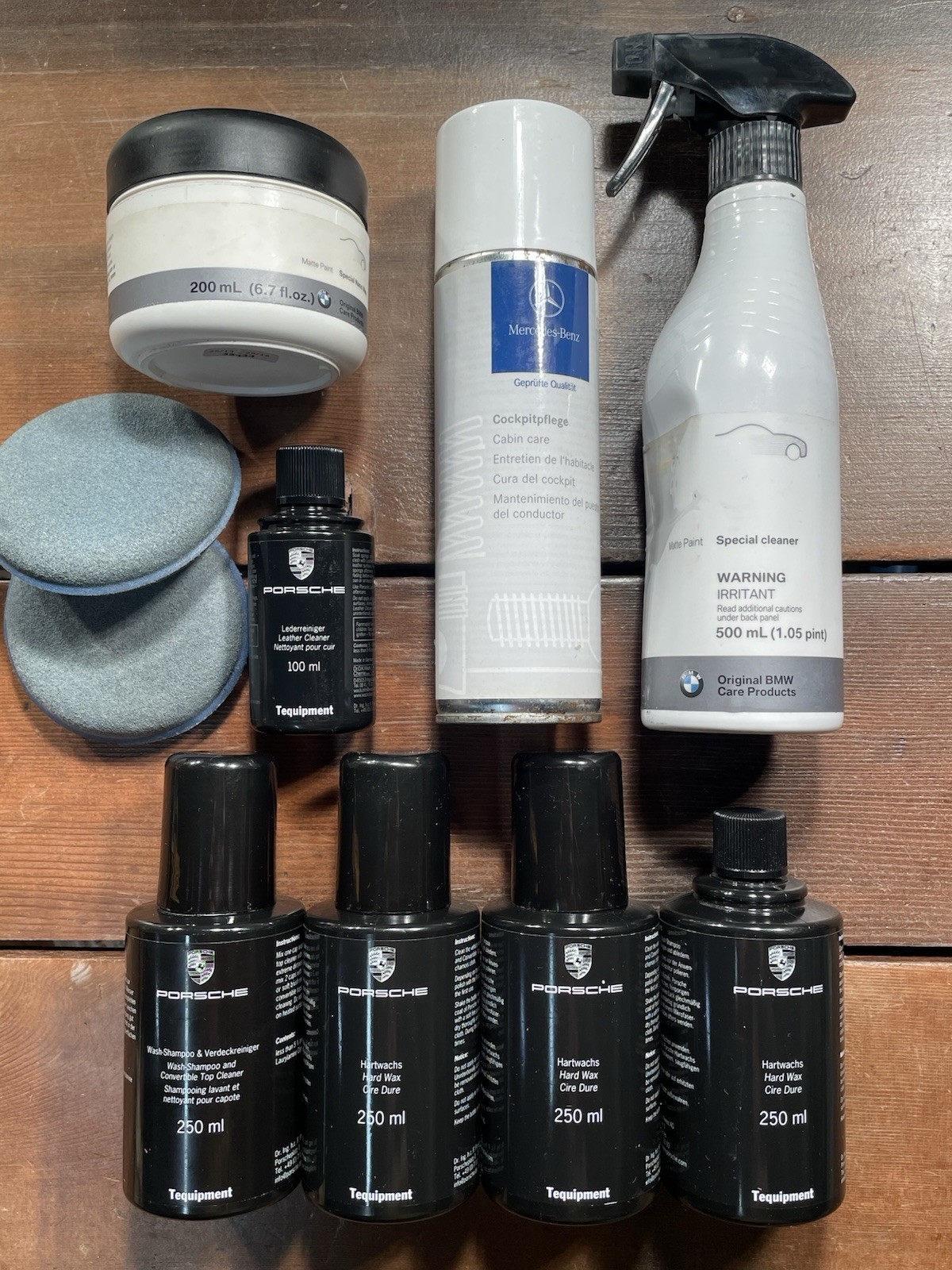 Porsche Car Care HARD WAX, SHAMPOO, LEATHER CARE, BMW DETAILER&NANO MERCEDES LOT
