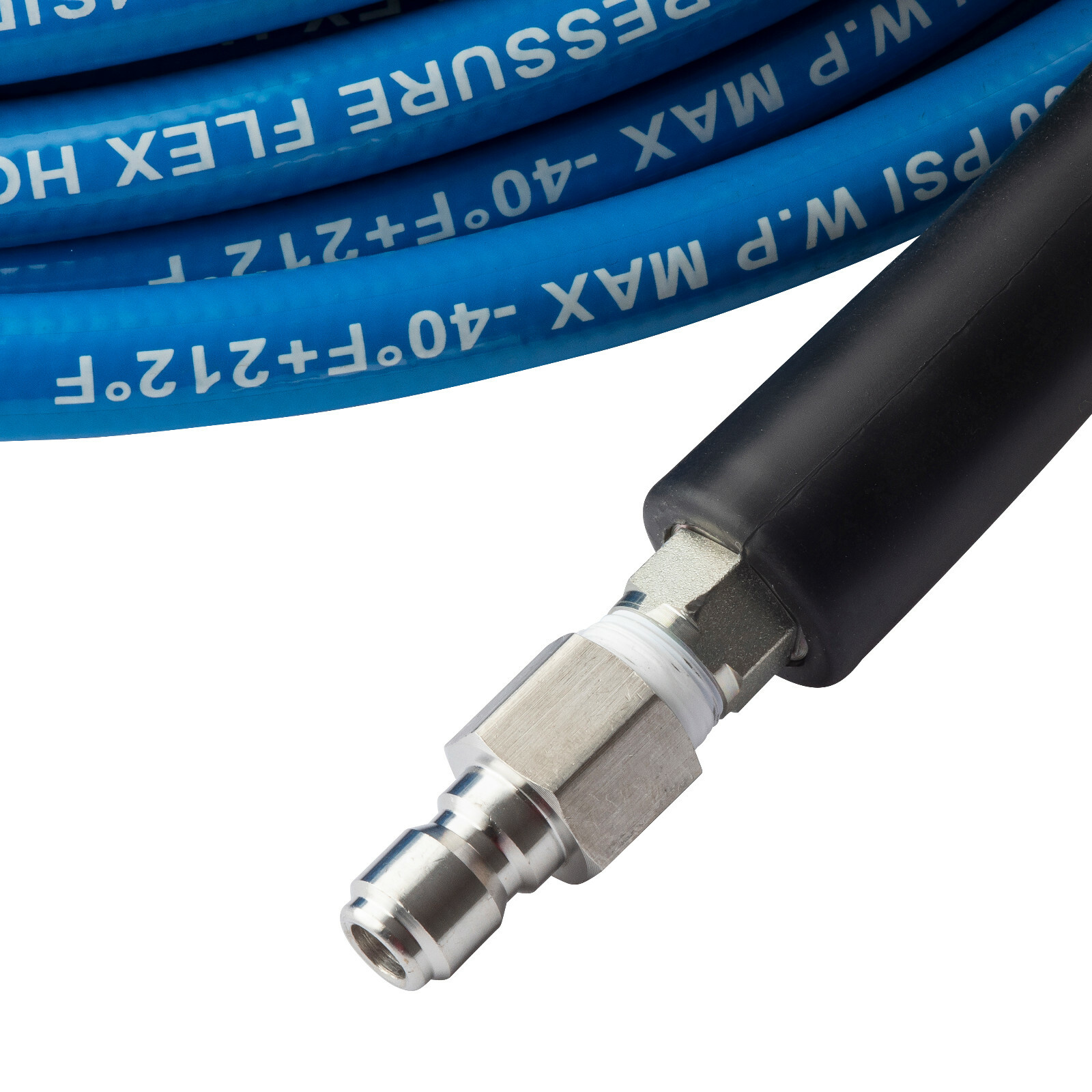 50Ft 4000PIS 3/8 Pressuer Washer Hose Flex with/NPTQuick connector+adapter