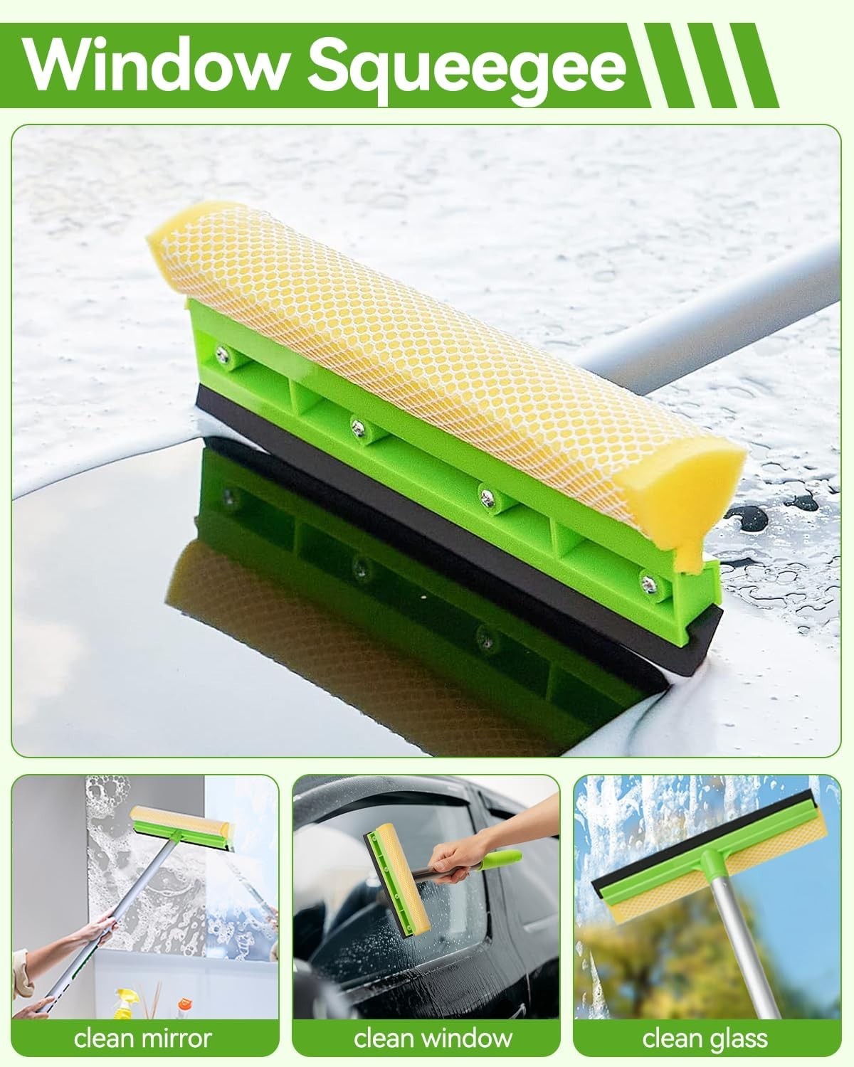 8Pcs Car Wash Kit, 62’’ Car Wash Brush with Long Handle, Microfiber Carwash K…