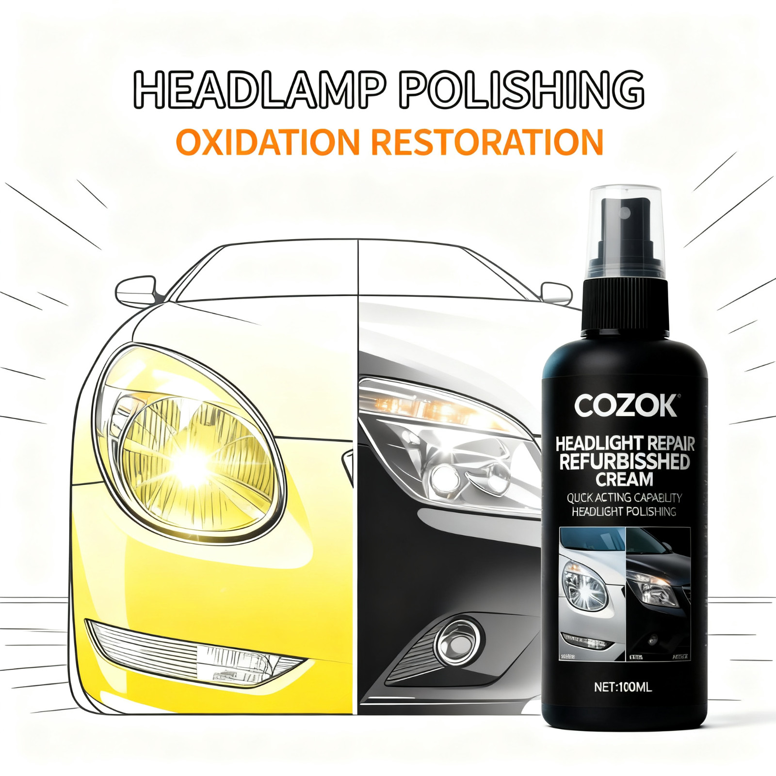COZOK Fleet Headlight Restorer – Bulk Value Cream for Commercial Vehicles