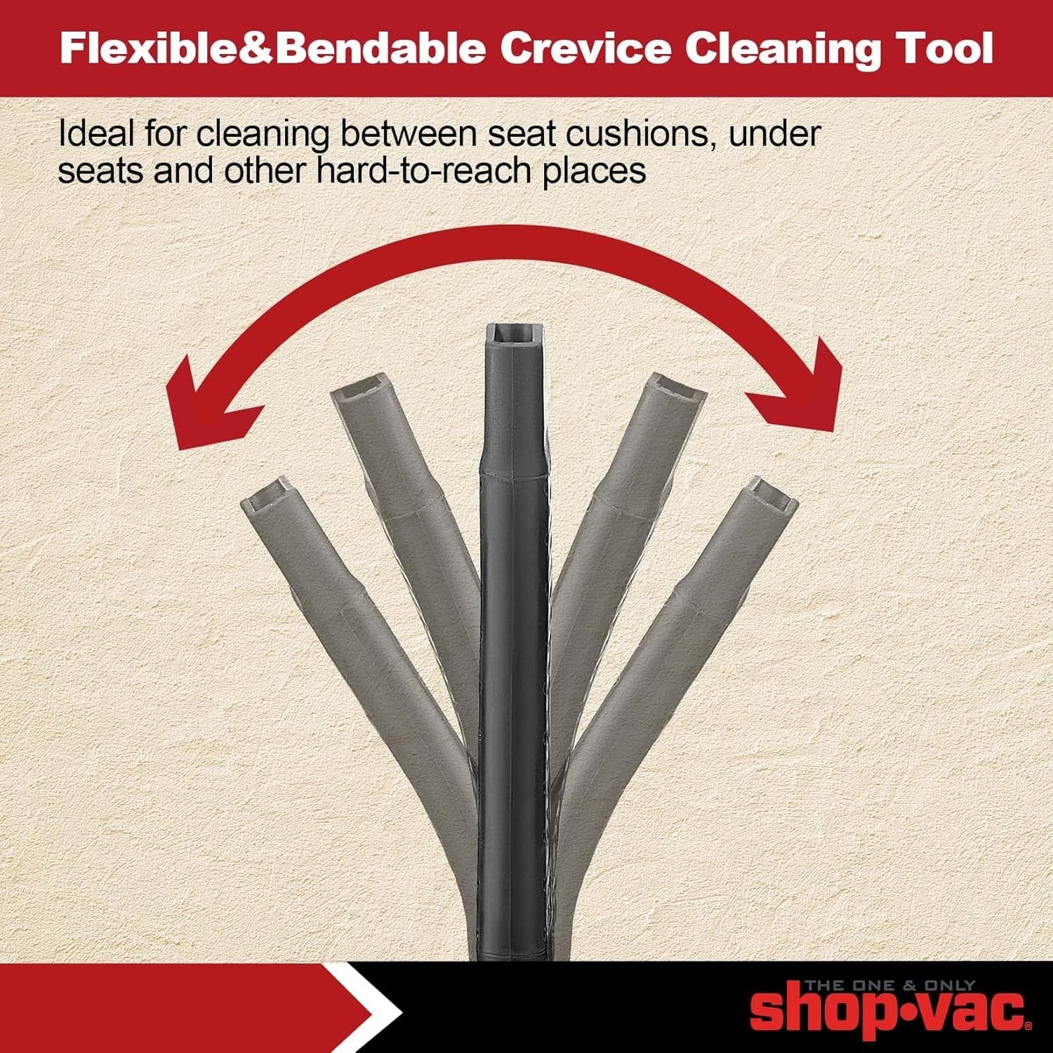 2-Piece Car Cleaning Kit with Flexible Crevice Tool & Soft Auto Brush