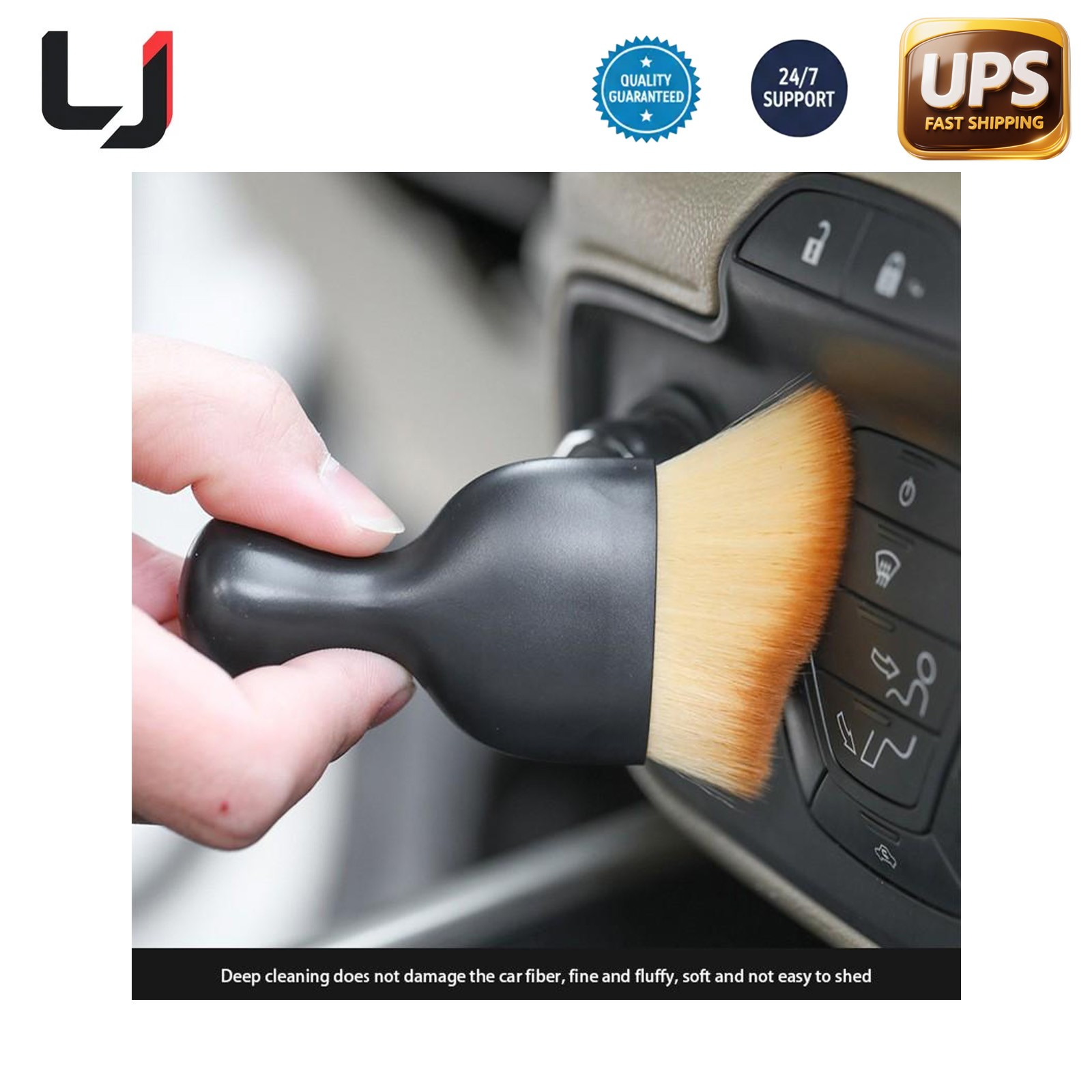 Soft Bristle Car Interior Dust Brush Dashboard Screen Vent Cleaning Detail Tool