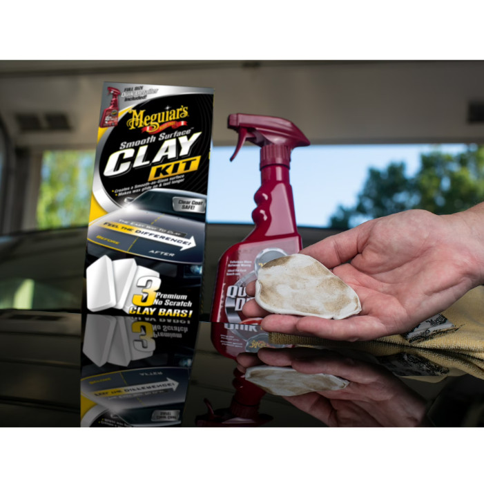 2 Pack Meguiar’s Smooth Surface Clay Kit – Safe and Easy Car Claying for a smoot