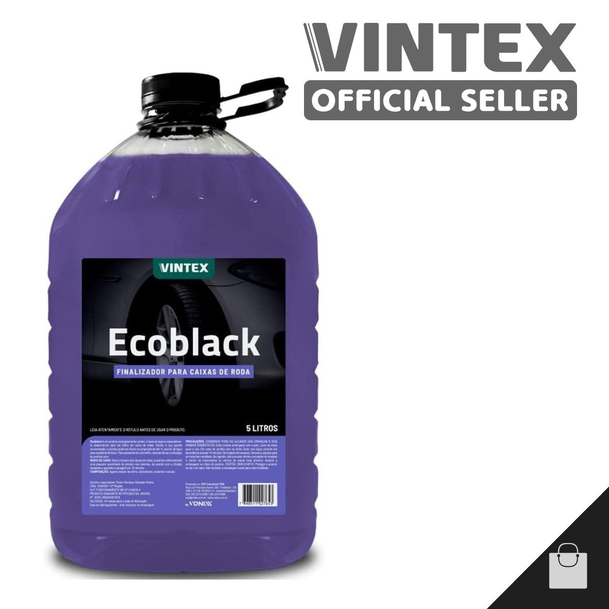 Vintex Ecoblack Automotive Cleaning Car Wheel Shine Maintenance Vonixx 5L 169oz