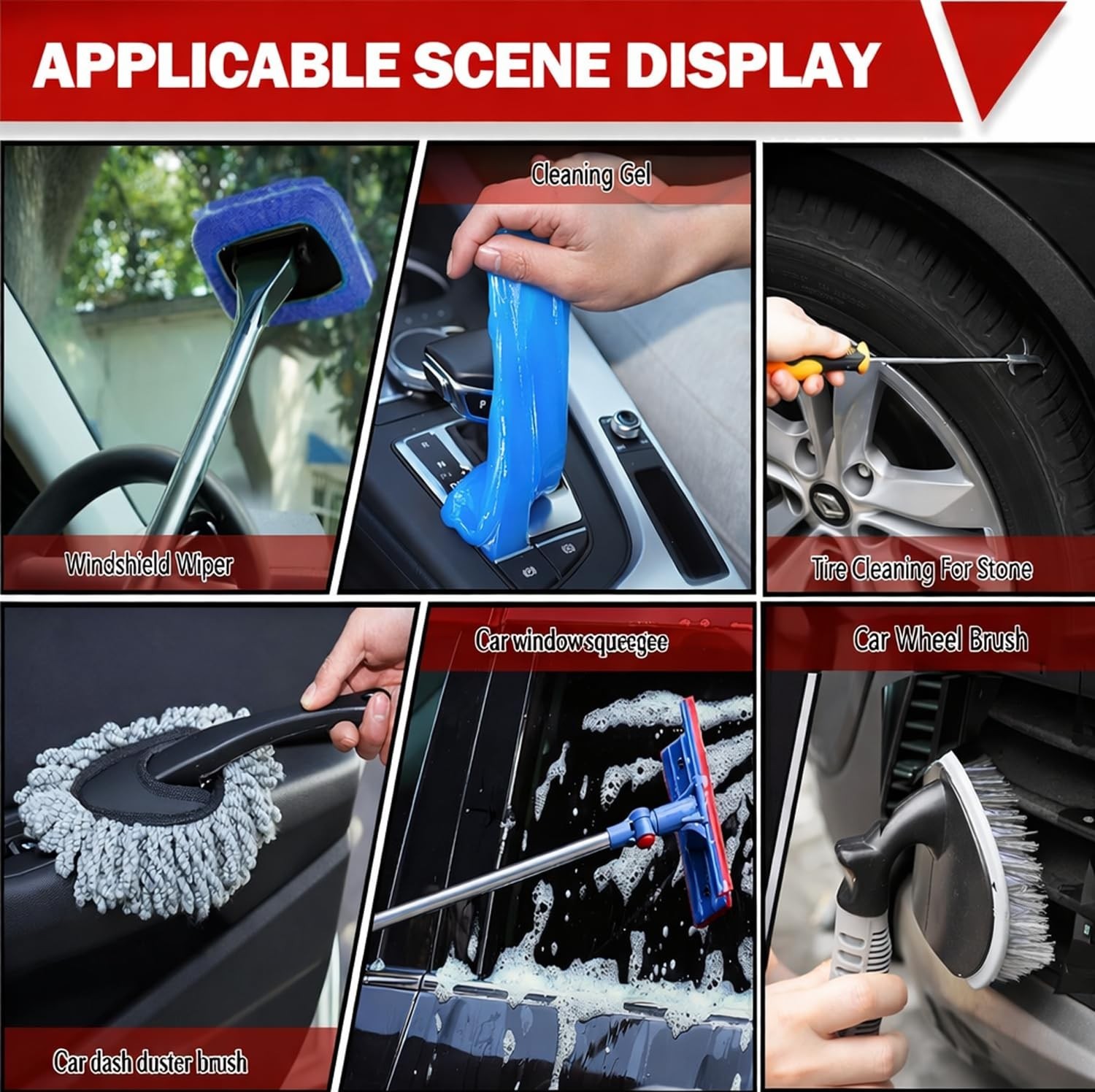 56Pcs Car Wash Cleaning Kit – Foam Gun, Long Handle Brush, Wheel Brush & Hose Sp