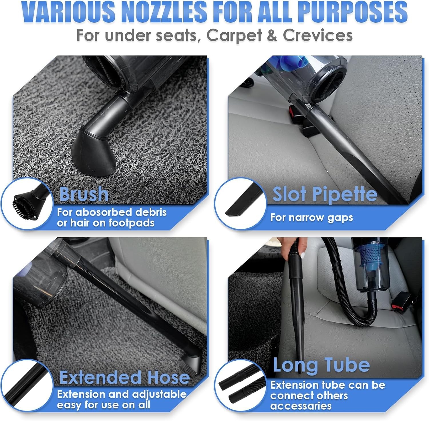 Ultimate Car Cleaning Kit with Powerful Vacuum, Brushes & Windshield Cleaner