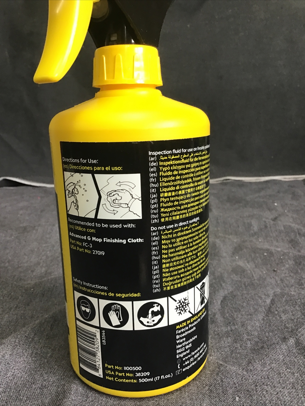 Farecla Fast Inspection Cleaning Fluid 17 Oz Spray