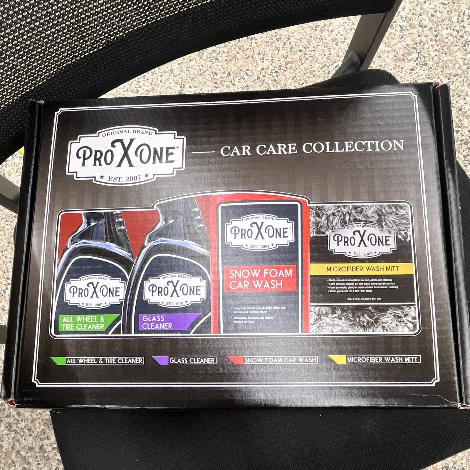 Pro x One Car Wash Kit With Microfiber Wash Mitt Snow Foam Tire & Glass Cleaner