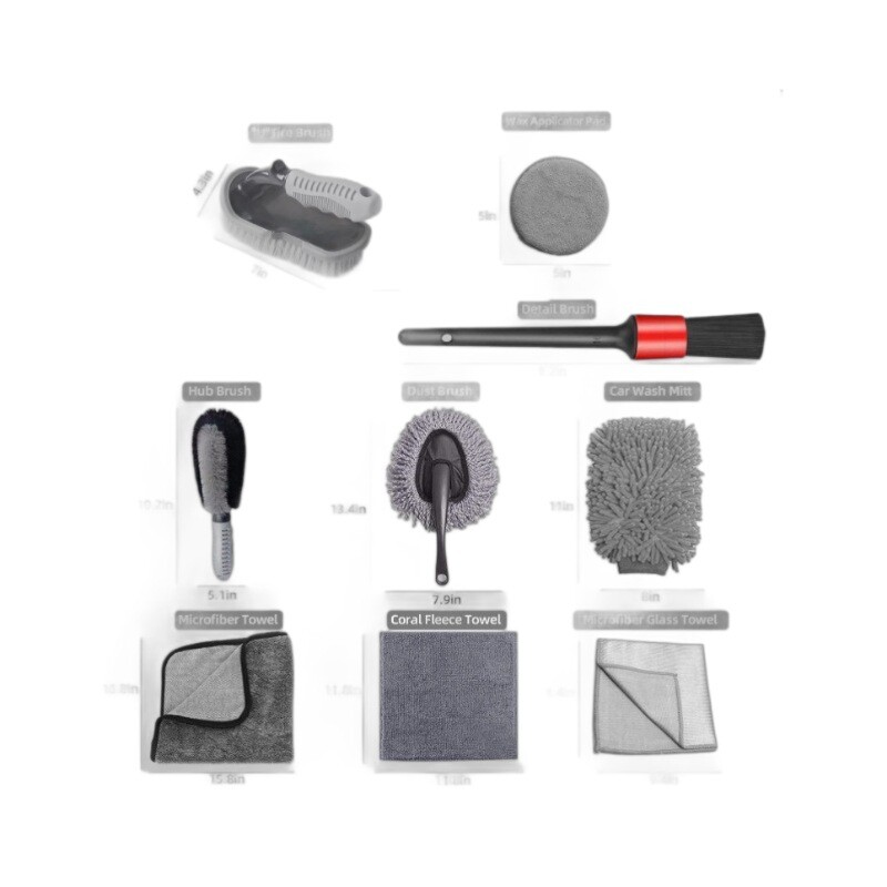10Pcs Car Cleaning Tool Kit Car Wash Kit, Car Detailing Brush Set, Auto Detailin