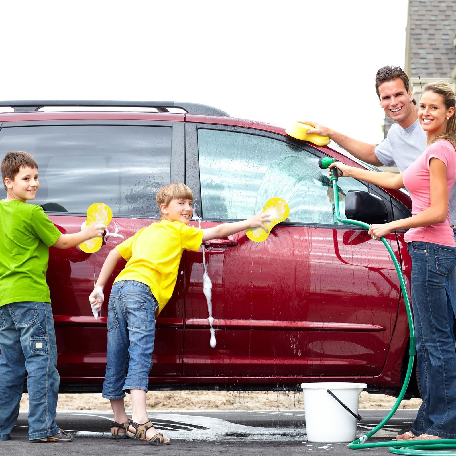 24 Pack Large Car Wash Sponges – All-Purpose Thick Foam Scrubber for Auto, Boat,