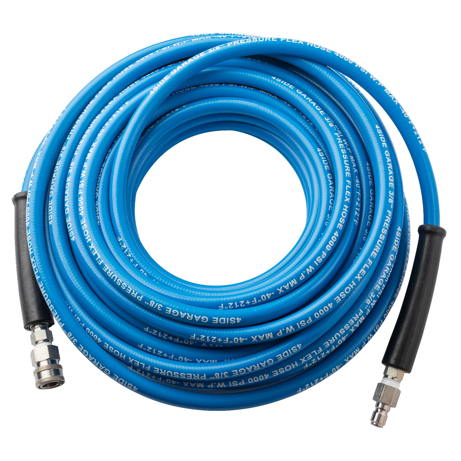 50Ft 4000PIS 3/8 Pressuer Washer Hose Flex with/NPTQuick connector+adapter