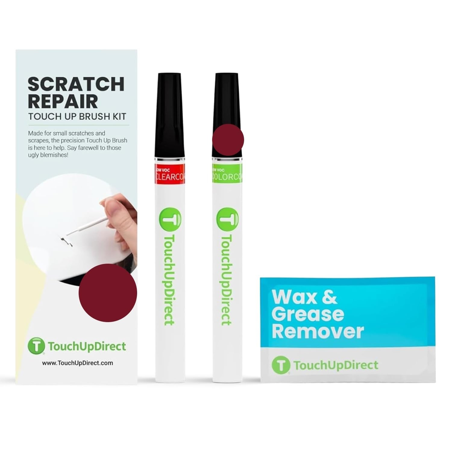Auto Scratch Repair Brush Kit – Compatible with Honda R-548P Basque Red Pearl –