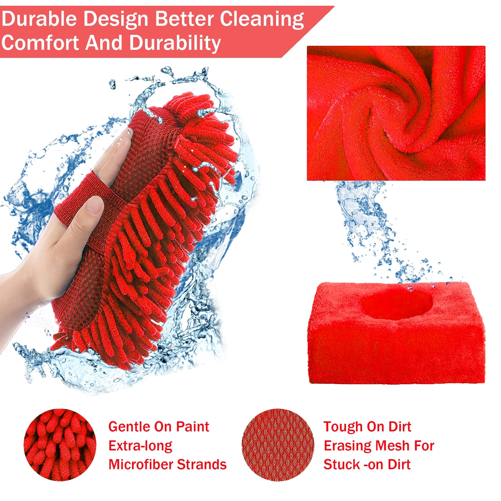 Car Wash Kit Car Wash Cleaning Kit with Car Wash Foam Gun Microfiber Sponge a…