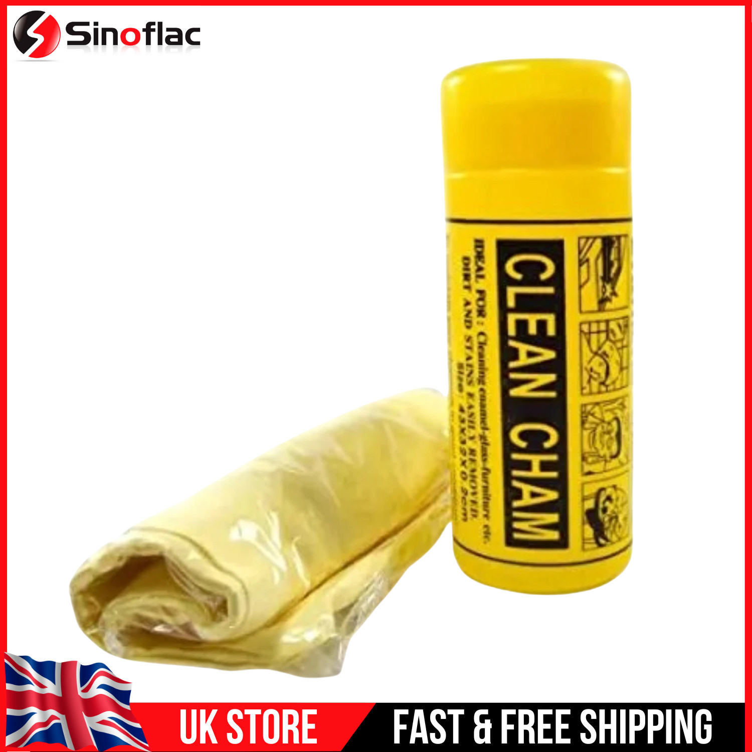 Sinoflac Synthetic Chamois Drying Towel Car Glass Furniture Clean size Small