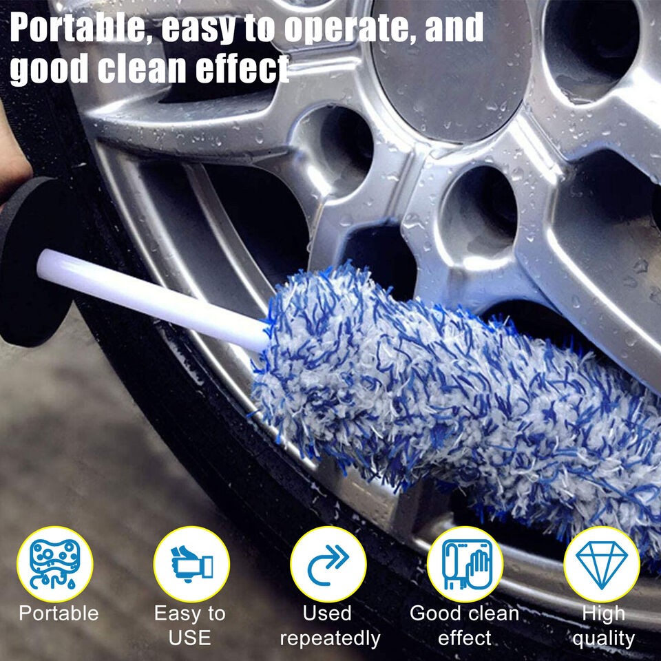 Wheel Brush Automotive Alloy Tire Cleaning Tool Details Seamless Soft Wool Brush