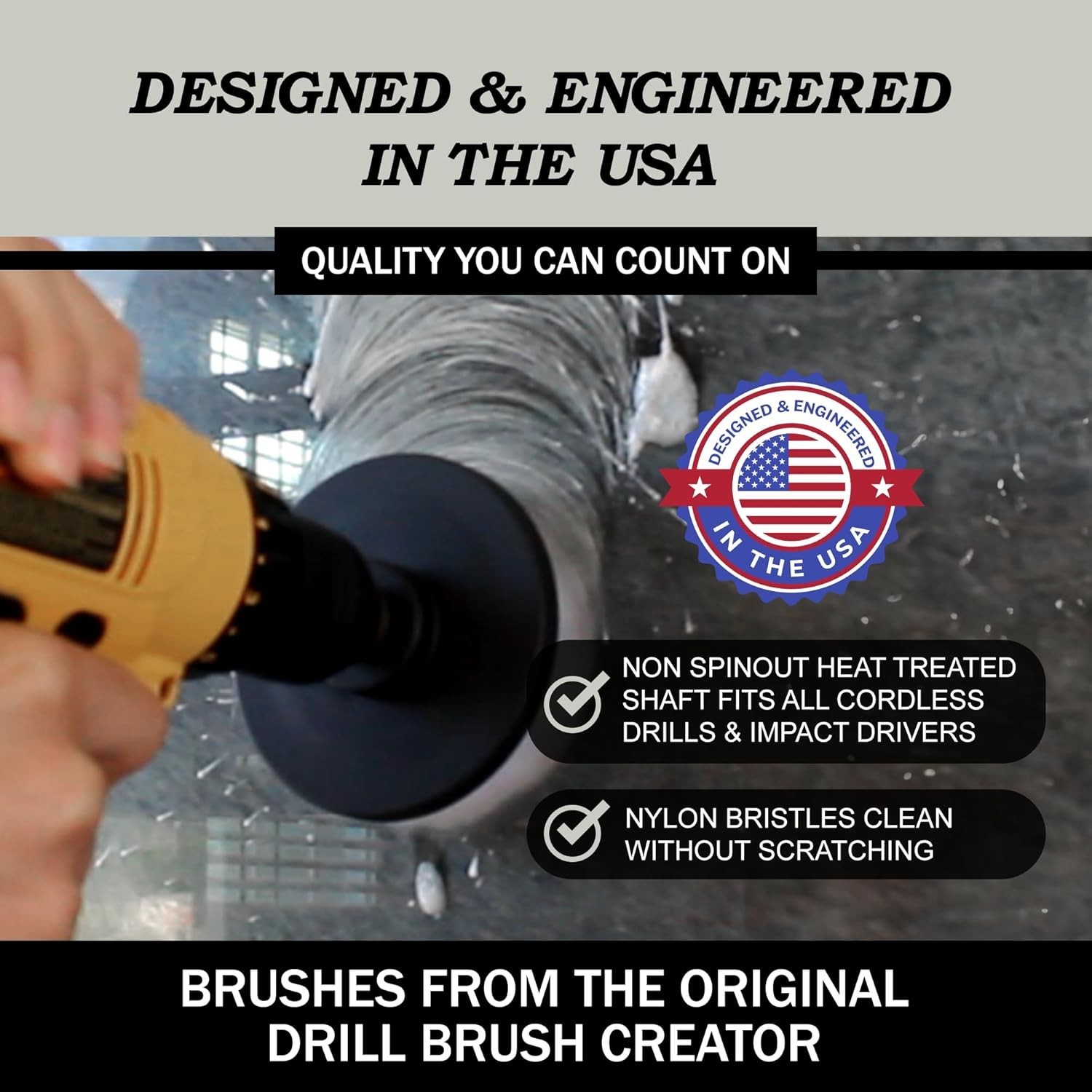 Soft Bristle Power Scrubber Set for Efficient Car Interior and Trim Cleaning