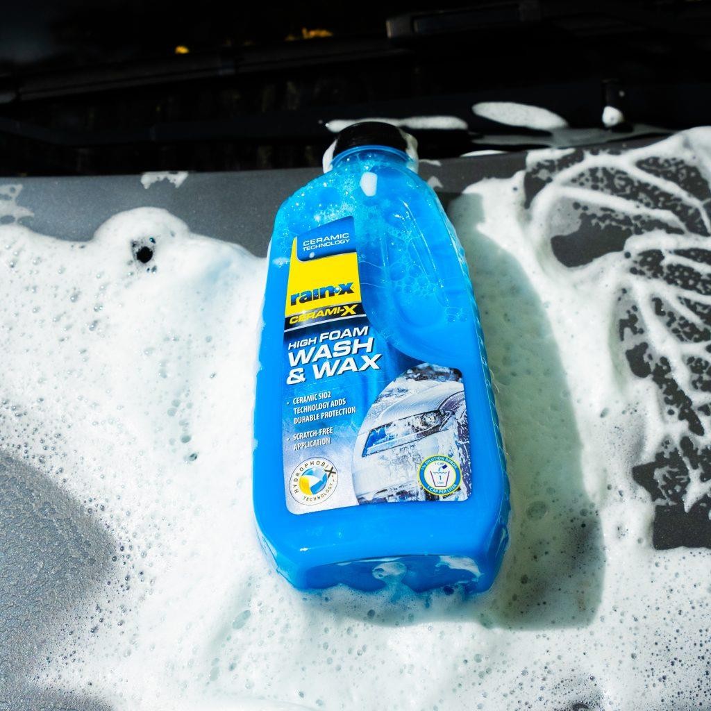 RainX Wash and Wax Ceramic High Foam 5x1L with Sponge Deep Clean & UV Protection